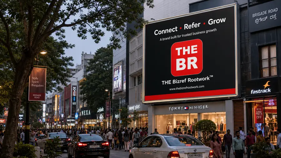 Concept render: THEBR billboard on Brigade Road, Bangalore