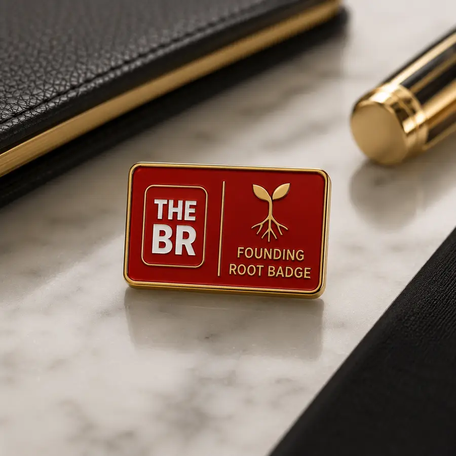 Founding Root Badge in red and gold
